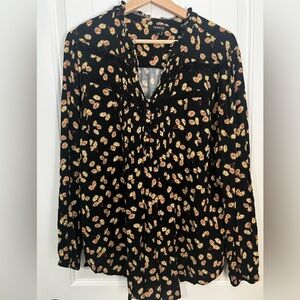 Torrid Black Floral Blouse